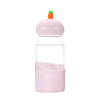 Wholesale creative cartoon Transparent high boron silicon heat-resistant glass girl cute radish small fresh portable water cup