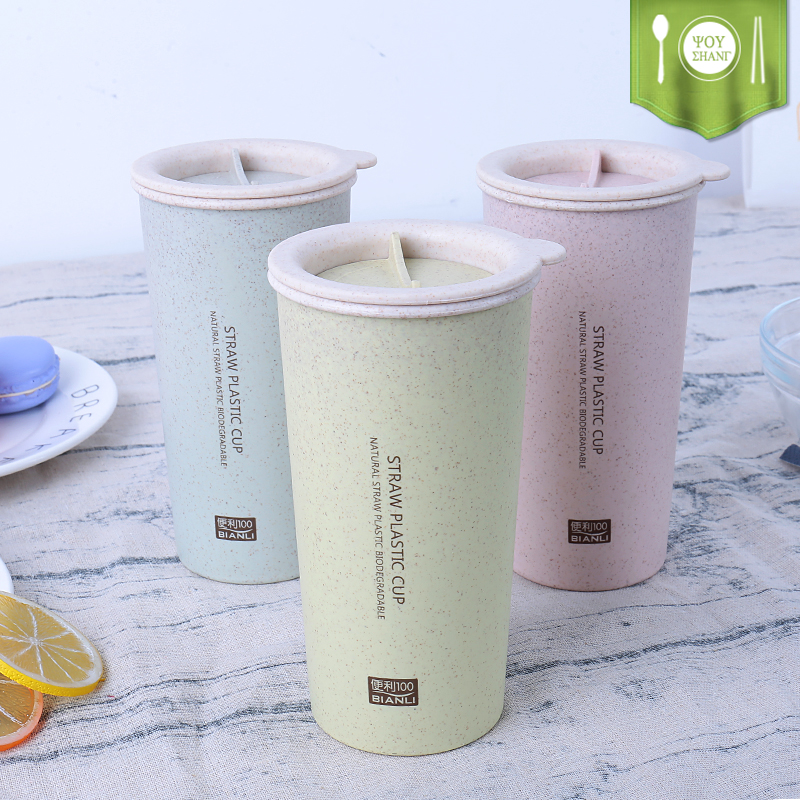 promotion wheat double layer cup supplier