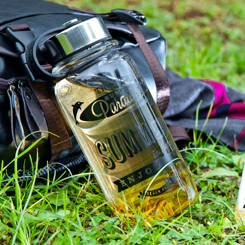 Large-capacity Glass Creative Portable Sports Hand Bottle with Filter Cover Cup Factory Direct Wholesale