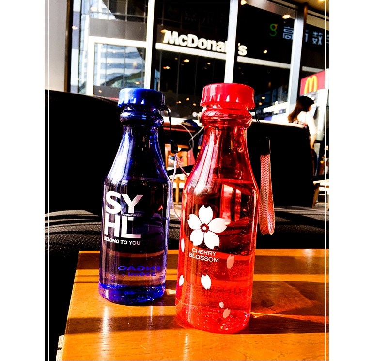 500ml BPA free milk shape clear plastic water bottles 