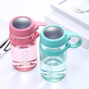 Sports Simple plastic water bottle student anti-fall belt scale bubble tea hand cup tea handle plastic mug