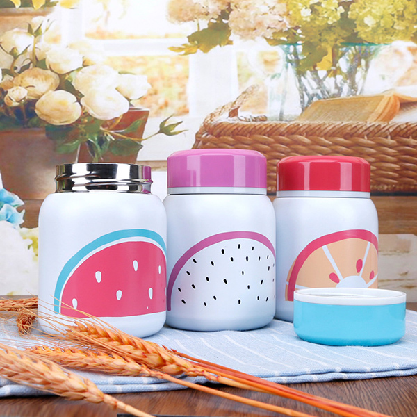 Colored fruit mini belly insulation bottle students small personality simple office insulation bottle