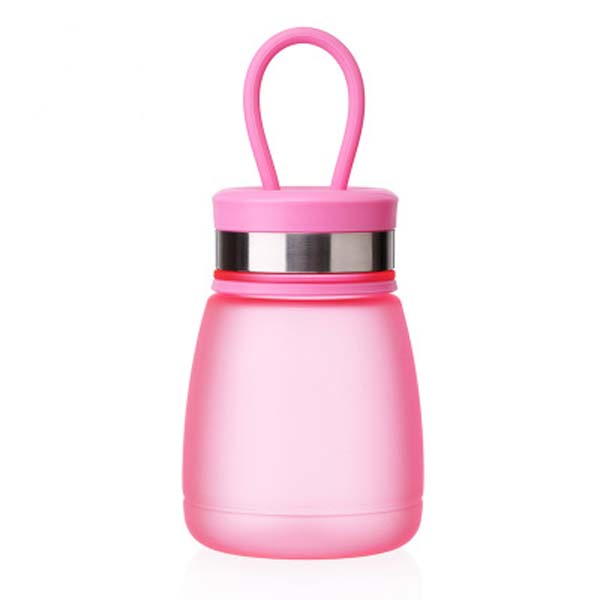 Plastic creative pudding bottle anti-fall portable student water bottle
