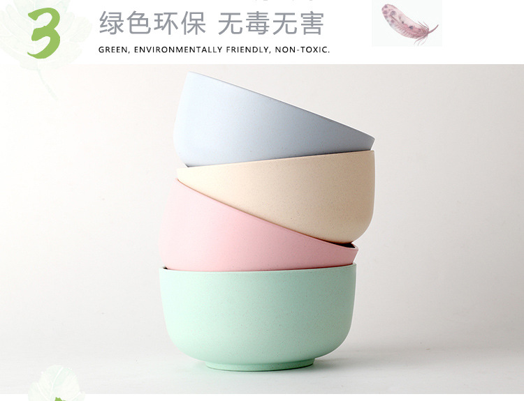 Japanese Style Microwaves Safe Biodegradable Unbreakable Plastic Bamboo Baby Baby 