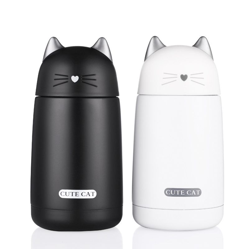 Cat thermos Cup Vacuum Water Bottle Stainless Steel Flask Portable Leak-proof Thermos Coffee Cup Outdoors Thermos Mug Gift