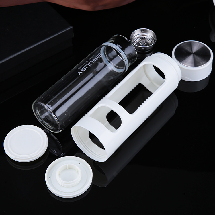 Hot Selling Product Promotional Christmas Gift Leakproof BPA Free Portable Borosilicate Glass Water Bottle