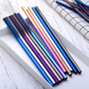 Custom Wholesale High Quality Wheat Drinking Straw Metal Straws Stainless Steel Straws Stainless steel pipette