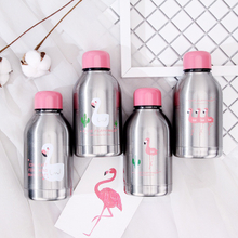 300ml insulated stainless steel water bottle flamingo couple bottle