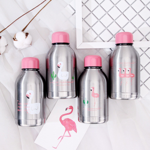 300ml insulated stainless steel water bottle flamingo couple bottle