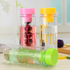 BPA Free Plastic Fruit Infuser Water Bottle With Filter Leakproof Sport Hiking Camping Drink Shaker Bottle