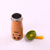 Korean creative stainless steel insulating cup cute cartoon children milk cup portable water cup with rope can be customized