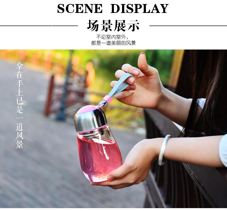 portable glass water bottle supplier