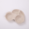 Degradable Bamboo Fiber Food Plate, Kids Travel Food Tray