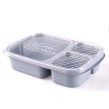 PP Easy Carry Wheat Straw Kids Bpa Free Bento Lunch Box with Lid
