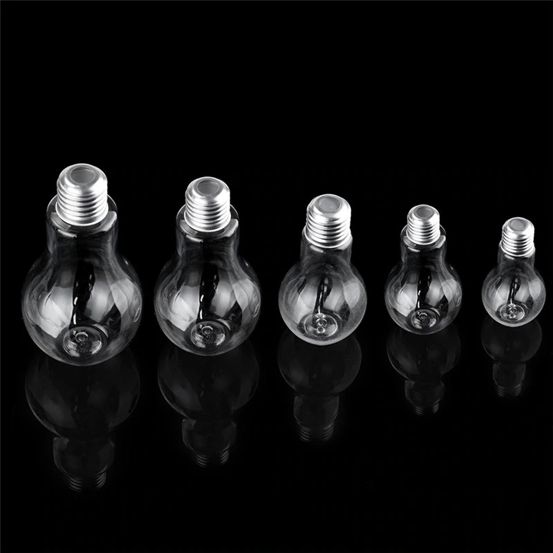 Creative Summer Bulb Water Bottle Cute Brief Fashion Cute Milk Juice Light Bulb Leak-proof Cute WaterBottle Portable Bottles