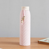 Double wall thick biodegradable glass water bottle with rope