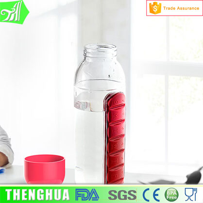 BPA Free Biodegradable Plastic Medicine Water Bottle Pill Organizer