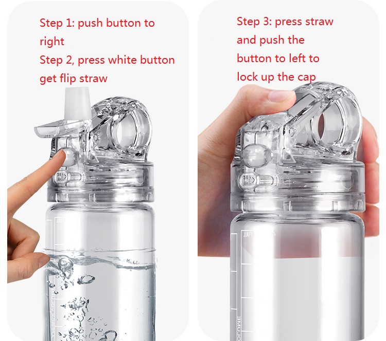  Hydrion BPA Free Flip-cap Tritan Water Bottle with Mist Spray