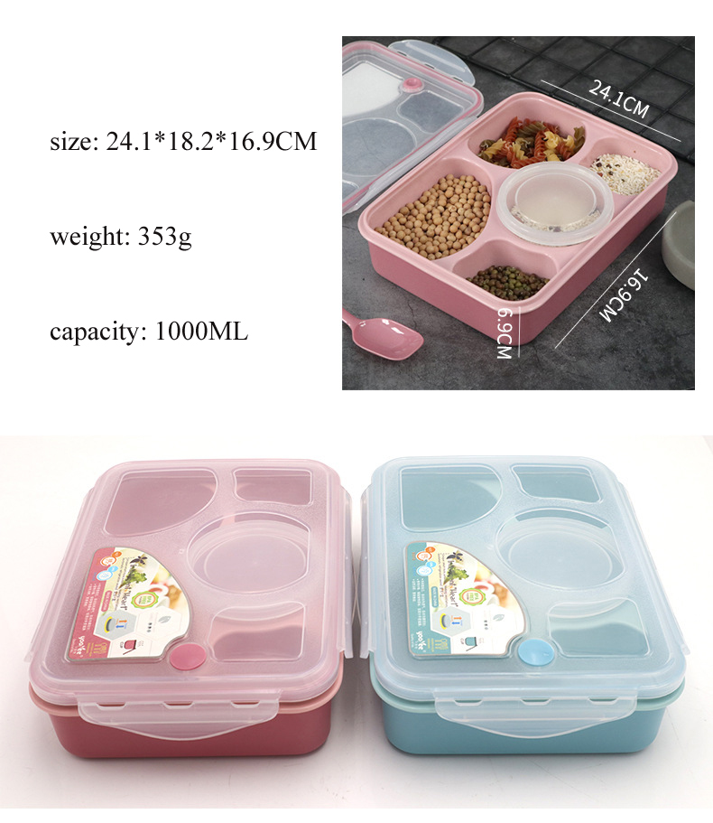 Student Multi-frame Plastic Lunch Box (3)