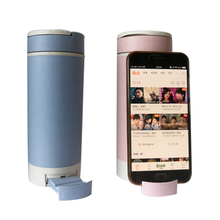 500mlwheat Straw Drinking Bottle with Smart Phone Holder