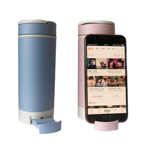 500mlwheat Straw Drinking Bottle with Smart Phone Holder
