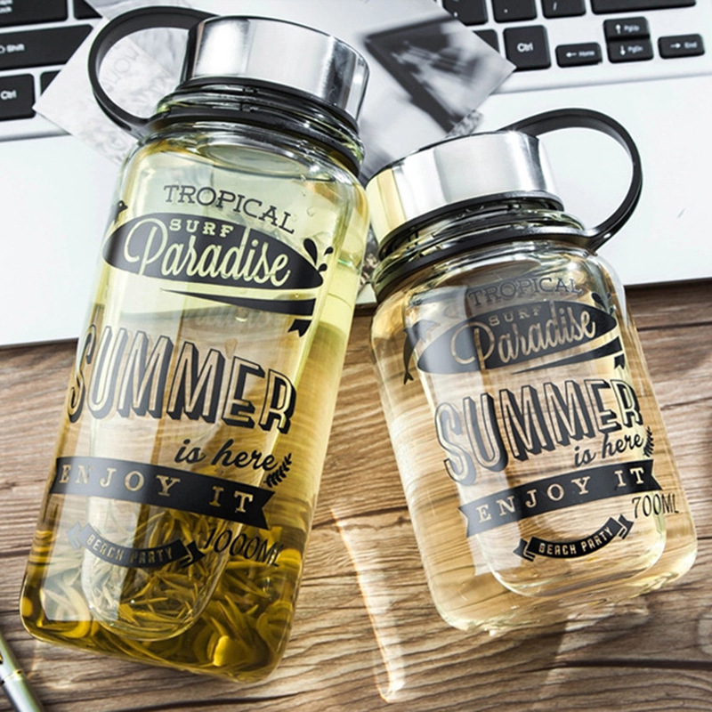 Large-capacity Glass Creative Portable Sports Hand Bottle with Filter Cover Cup Factory Direct Wholesale