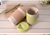 500ml/450ml/350ml wheat straw Coffee mug with silicon holder