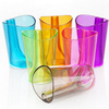 Anti-scaling wash dazzling color transparent can flip two in-all brushing mouthwash cup 