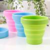 Protable Solid Color Water Silicone Cups Folding Gargle Cup For Outdoor Travel Drinkware Tools
