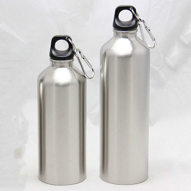  silver water bottle