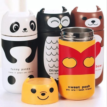 Cute Cheap Stainless Steel Water Bottle Vacuum Flask with animal