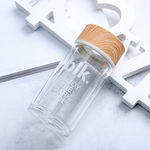 2019 New Products Insulation Double Wall Glass Bottle with Tea Strainer