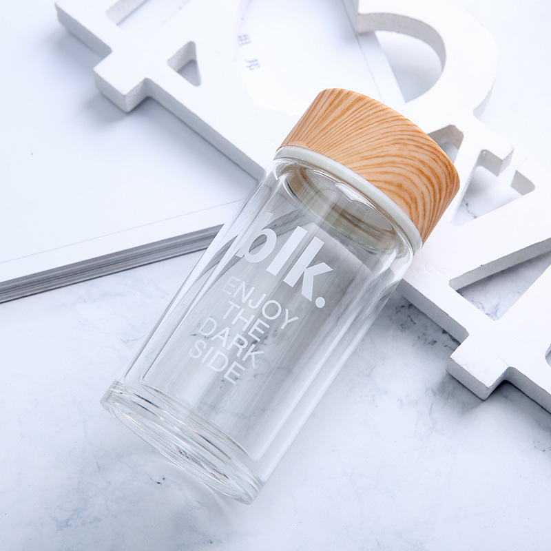 2019 New Products Insulation Double Wall Glass Bottle with Tea Strainer