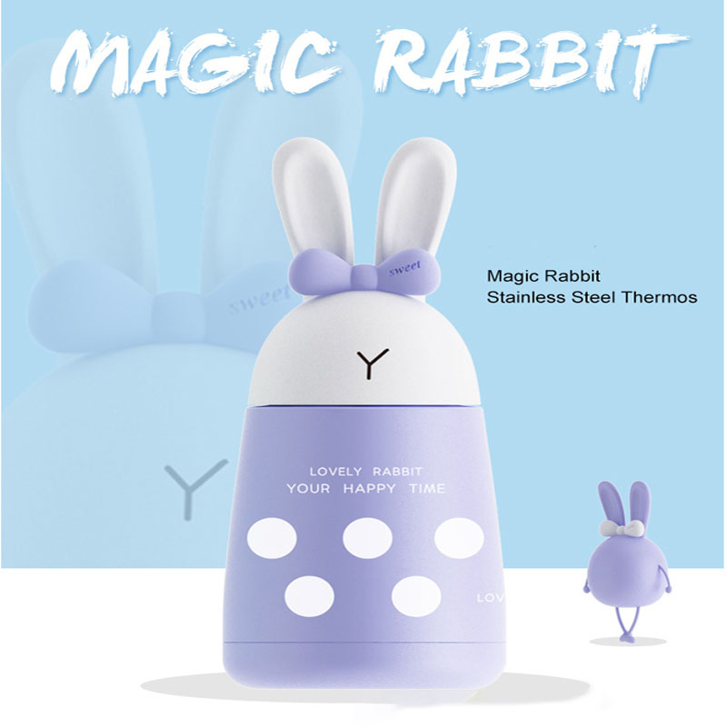 Stainless Steel Thermos Cartoon Rabbit For Tea Vacuum Cartoon Coffee Mug Children's Cup Thermos Water Bottle