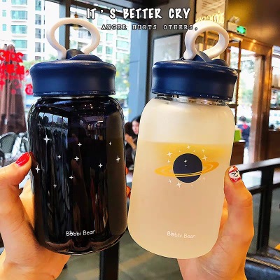 Tremble ins grinding water cup wandering earth net red student portable tea separator mobile phone bracket cute hand cup
