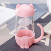 Cat/Dog Glass Tea Cup With Strainer/filter/infuser