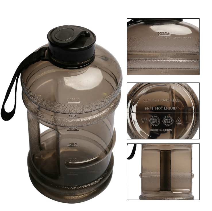 Big Capacity Leakproof Giant Container BPA Free Plastic Large Sport Gym Water Bottle Water Jug 2.2L