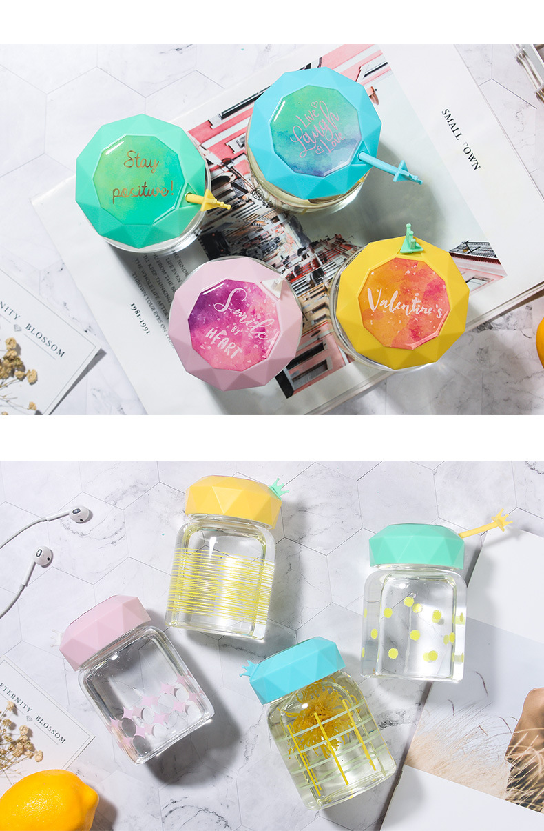  ins cute glass water bottle factory