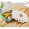 Wheat Straw One Layer Plastic Bento Lunch Box, Food Lunch Box with Separation