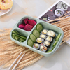 PP Easy Carry Wheat Straw Kids Bpa Free Bento Lunch Box with Lid
