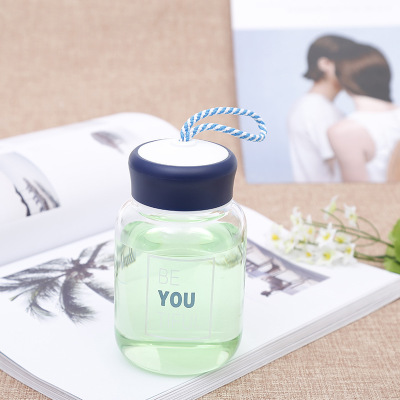 Fashionable portable suspension glass couple student cute small Ding cup practical small hand cup wholesale supply