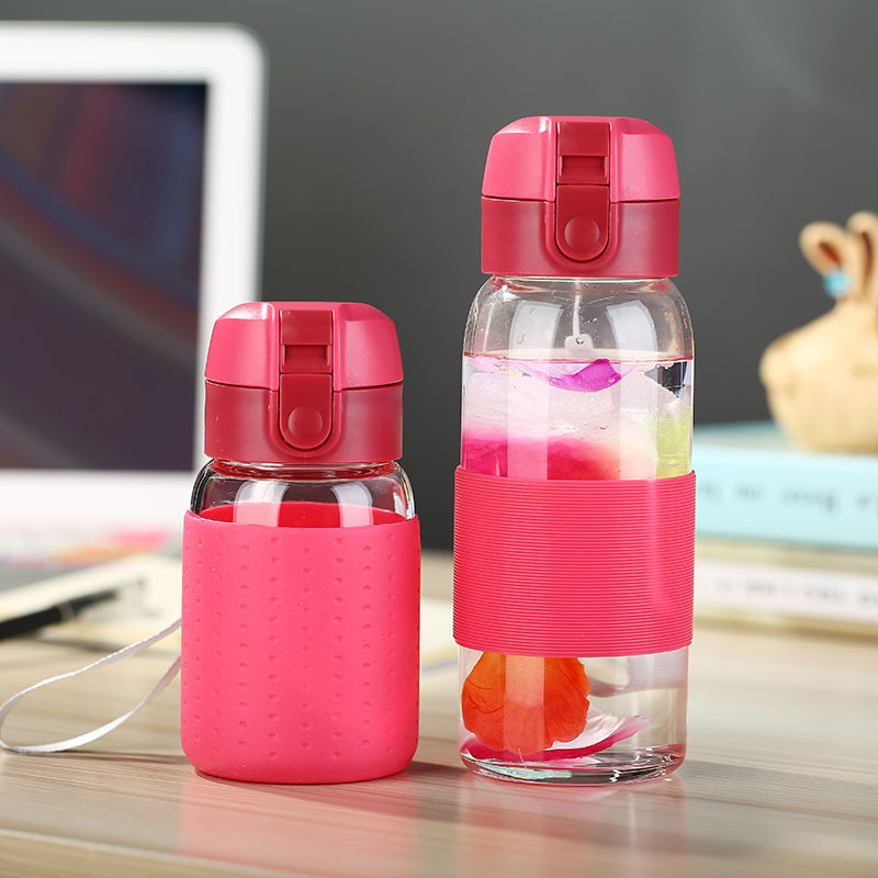 Wholesale Pure Portable Glasses Pop Top 600ml Drink Advertise Water Bottle