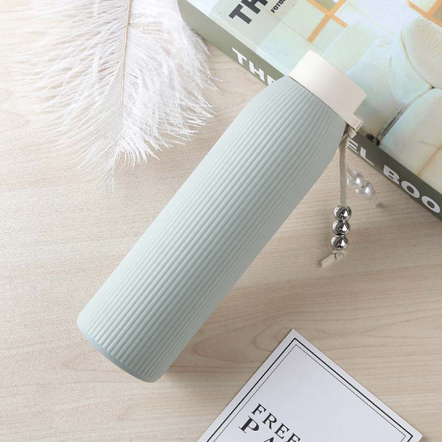 310ml double wall insulated glass bottle matt color pearl gift glass water drink bottle