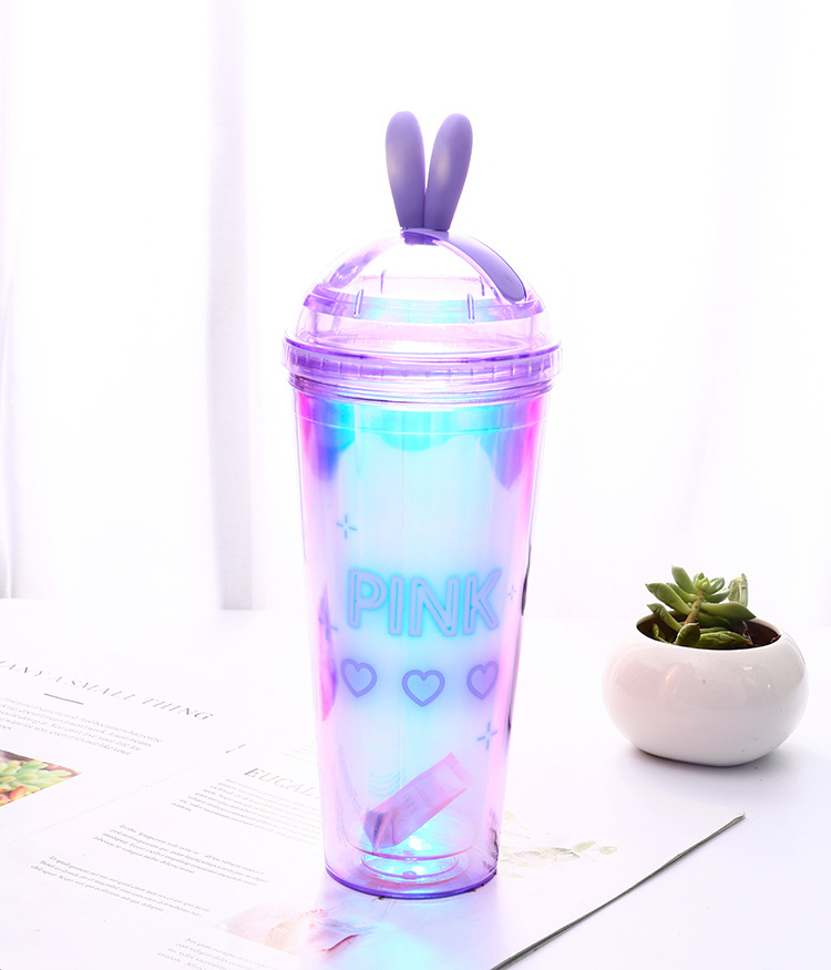 22oz Hot Rabbit shape double wall plastic tumbler 