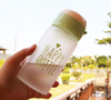 12oz Custom Logo Mini Kids high borosilicate Glass Water Bottles for School