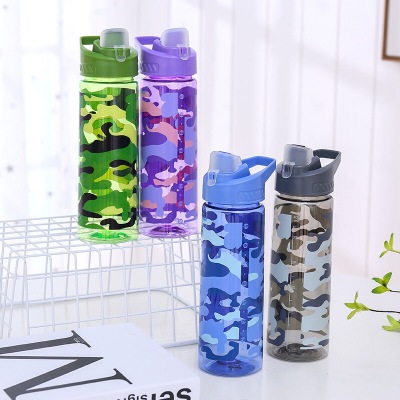 New personality creative camouflage fashion sports kettle outdoor sports sealed plastic space Portable cup