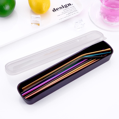 Hot Sale Customized Stainless Straw Set, Foldable Stainless Steel Straw Drinking 