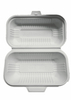 Eco-Friendly Airtight (8"x 6", 1-Comp.) Cornstarch Disposable Food Containers With Lids 