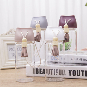 Creative glass couple water bottle original fringed teacup customization