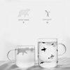 Creative Fresh water cup polar handmade glass cute polar bear Penguin couple Cup